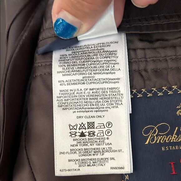 Brooks Brothers Charcoal Gray 100% Wool Blazer, Size 38R - Picture 16 of 16